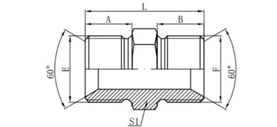 1B Male Double Use For 60° Seat Or Bonded Seal